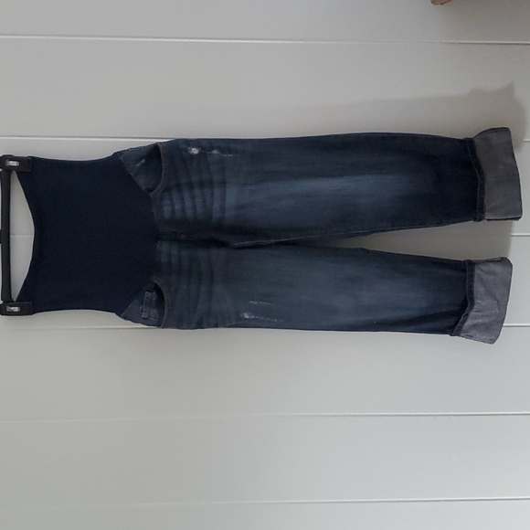 INDIGO BLUE PREMIUM DENIM WOMEN'S MATERNITY CAPRI PANTS SIZE S/P/CH - Picture 3 of 10